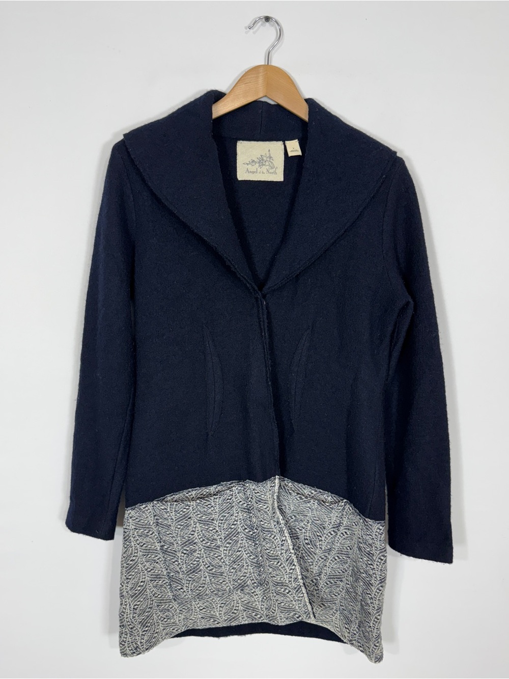 WSW22 {Angel of the North x Anthropologie} Navy Blue Lace Cardigan Sweater